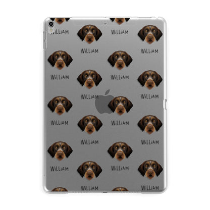 Korthals Griffon Icon with Name Apple iPad Silver Case