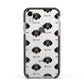 Korthals Griffon Icon with Name Apple iPhone XR Impact Case Black Edge on Silver Phone
