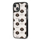 Korthals Griffon Icon with Name iPhone 13 Black Impact Case Side Angle on Silver phone