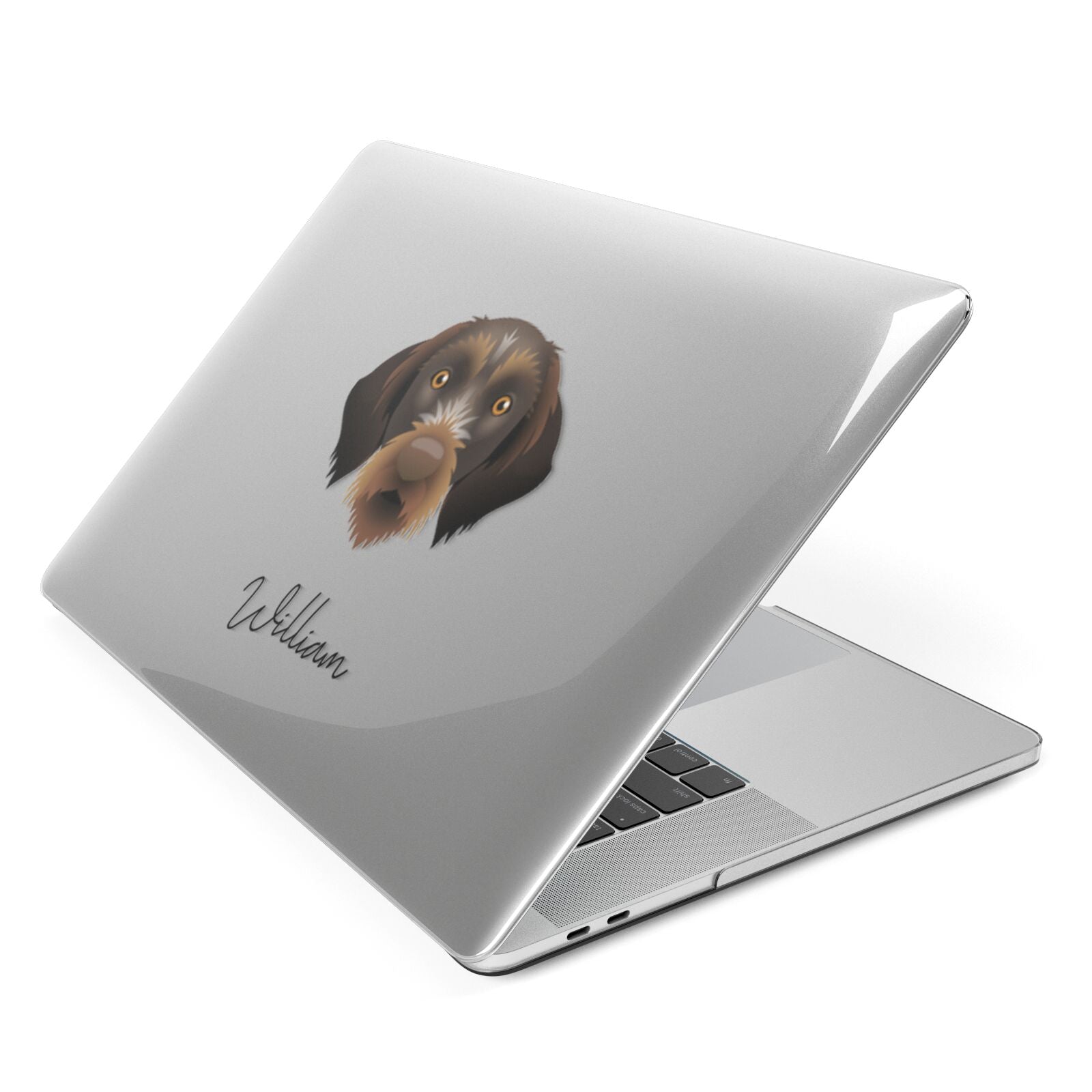 Korthals Griffon Personalised Apple MacBook Case Side View