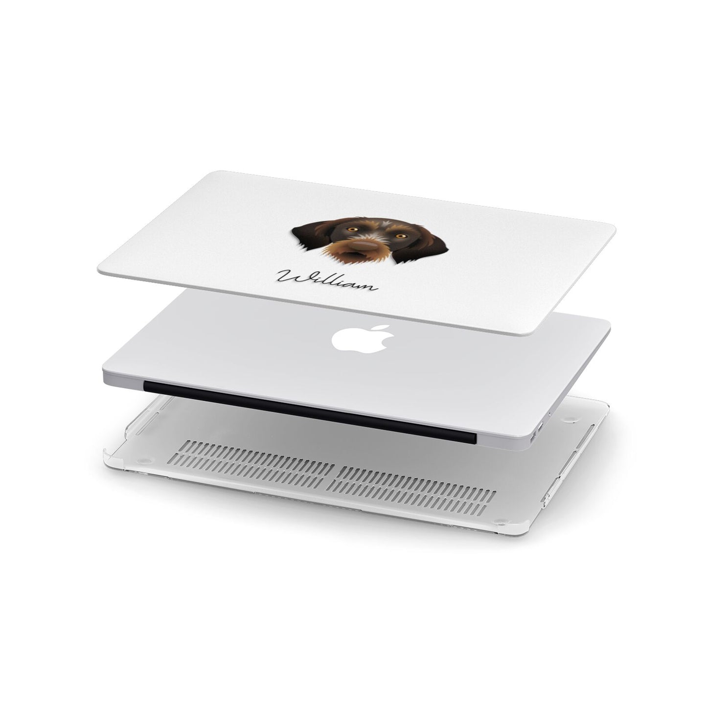 Korthals Griffon Personalised Apple MacBook Case in Detail