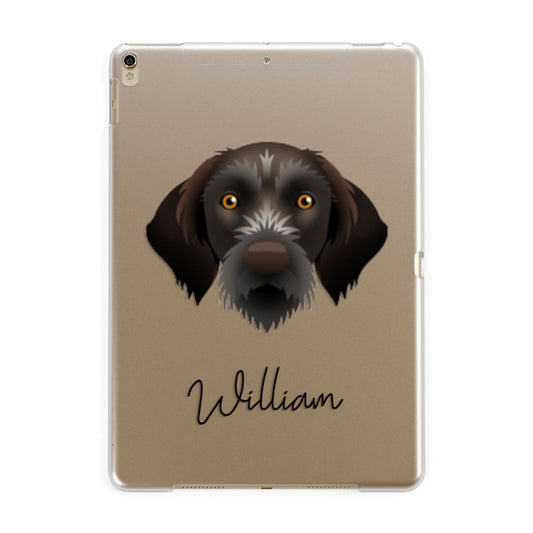 Korthals Griffon Personalised Apple iPad Gold Case