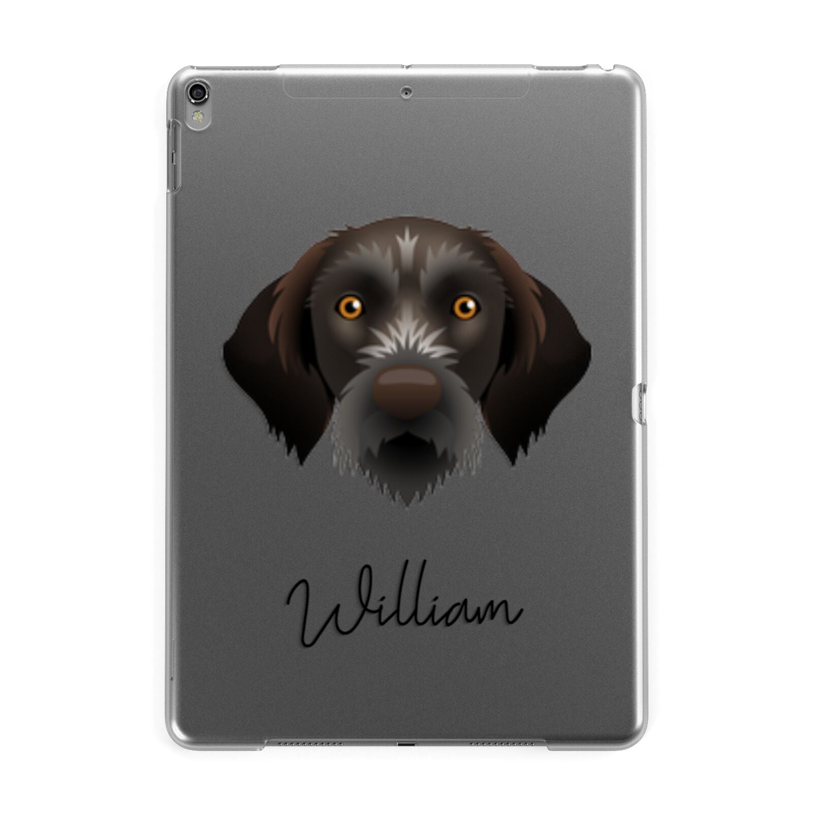 Korthals Griffon Personalised Apple iPad Grey Case