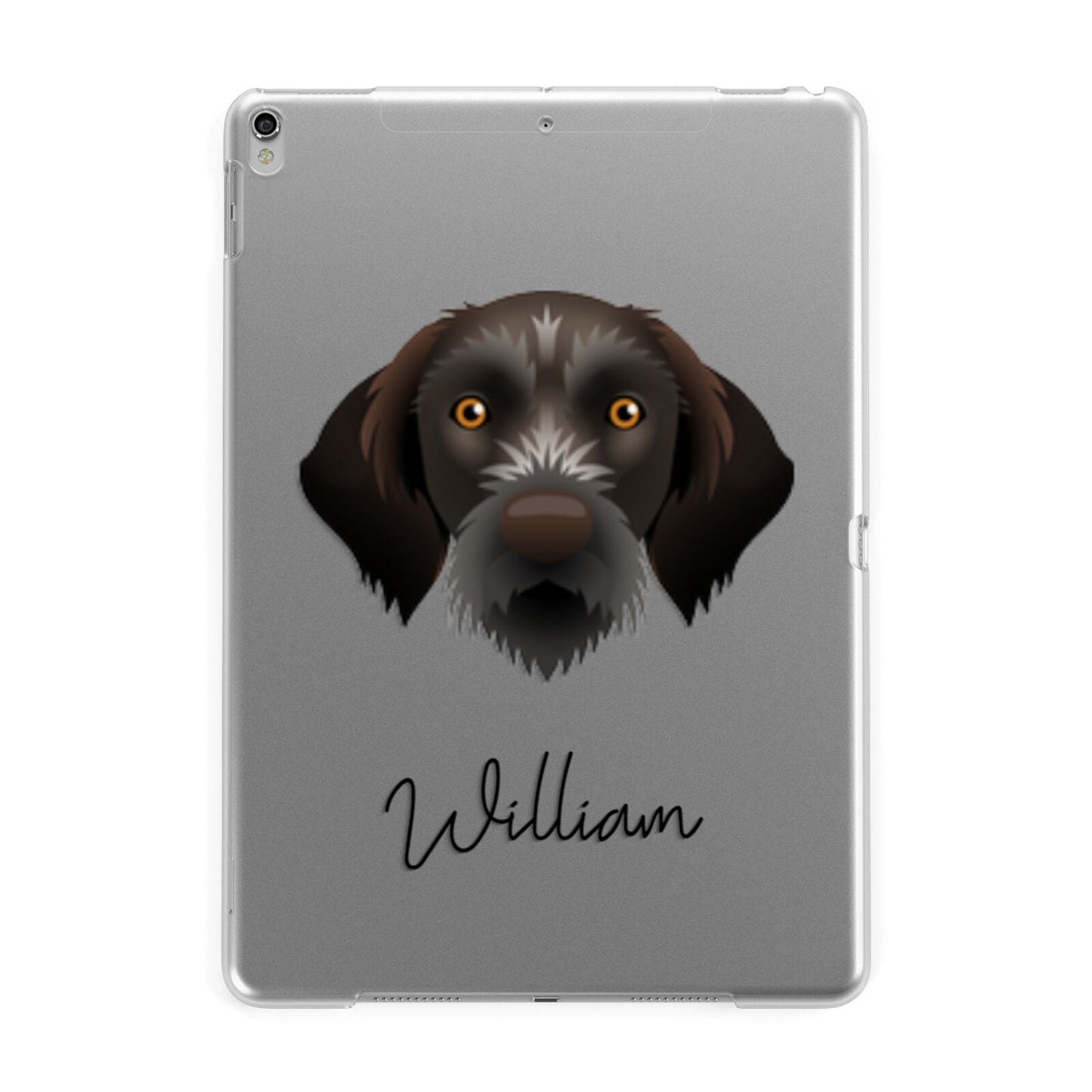 Korthals Griffon Personalised Apple iPad Silver Case