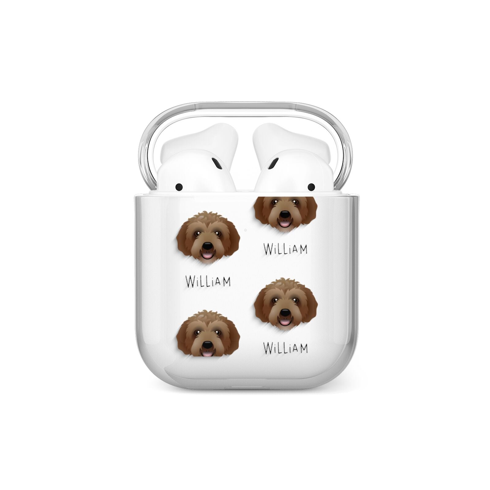 Labradoodle Icon with Name AirPods Case