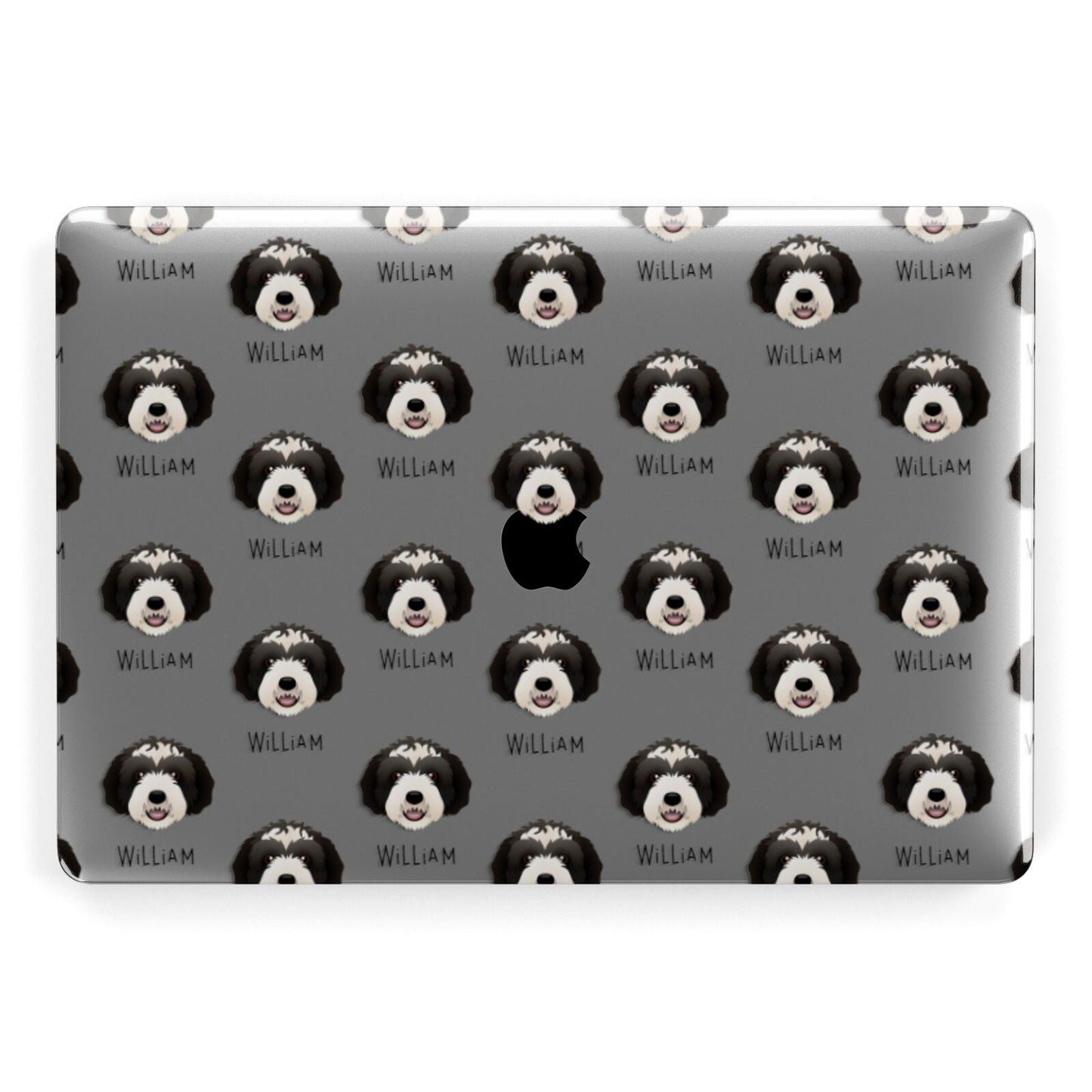 Labradoodle Icon with Name Apple MacBook Case