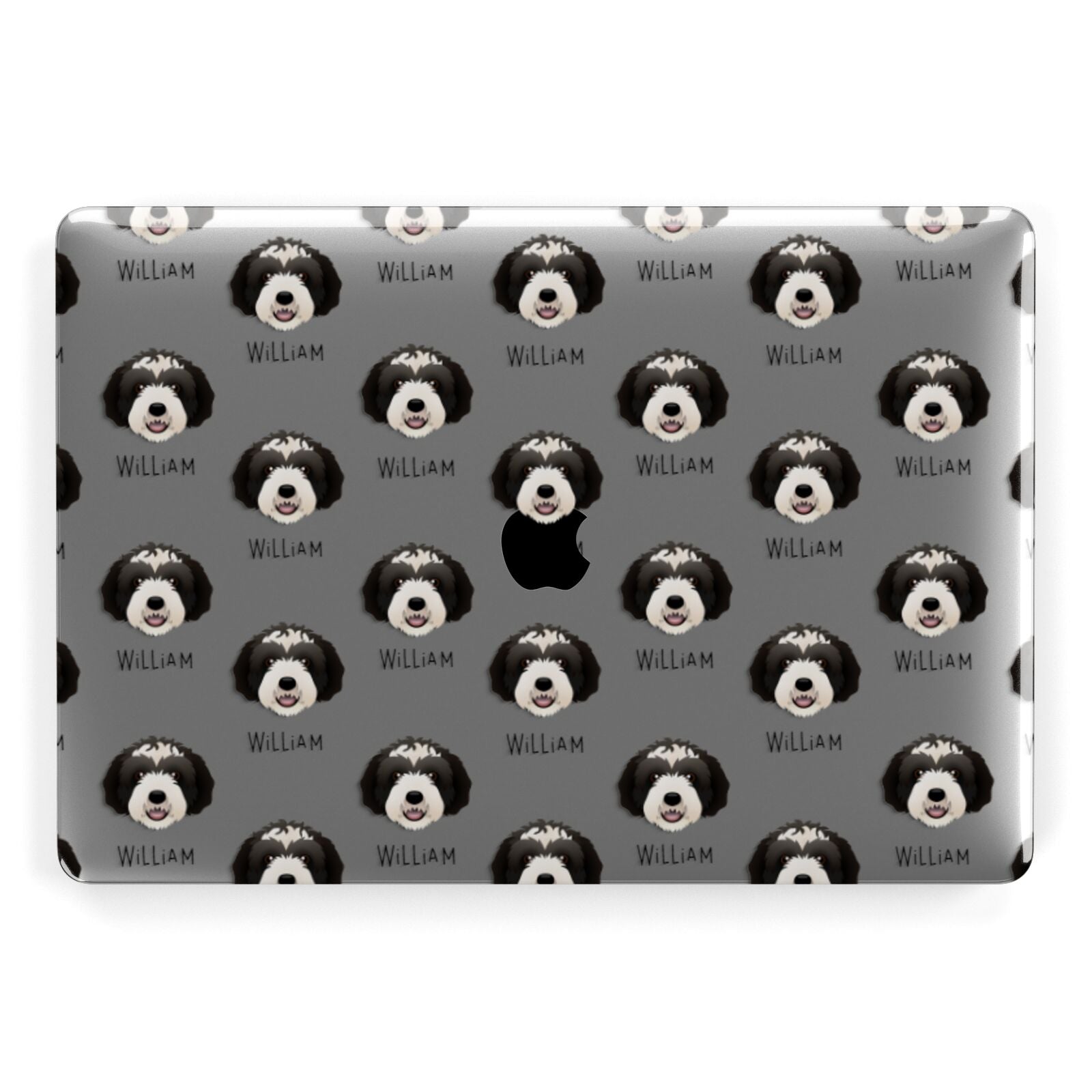 Labradoodle Icon with Name Apple MacBook Case