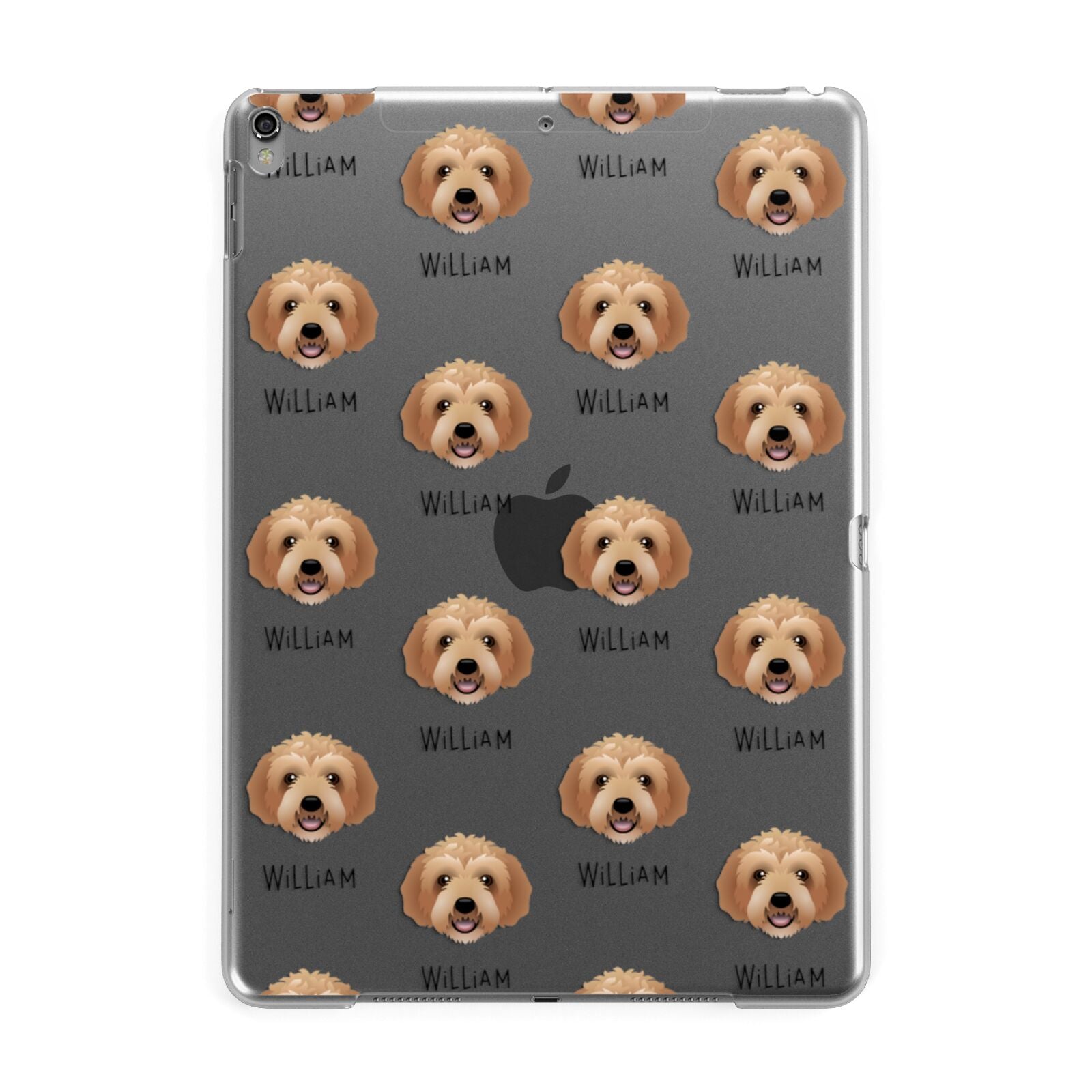Labradoodle Icon with Name Apple iPad Grey Case