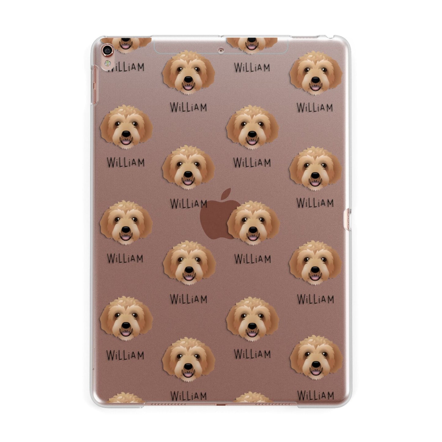 Labradoodle Icon with Name Apple iPad Rose Gold Case