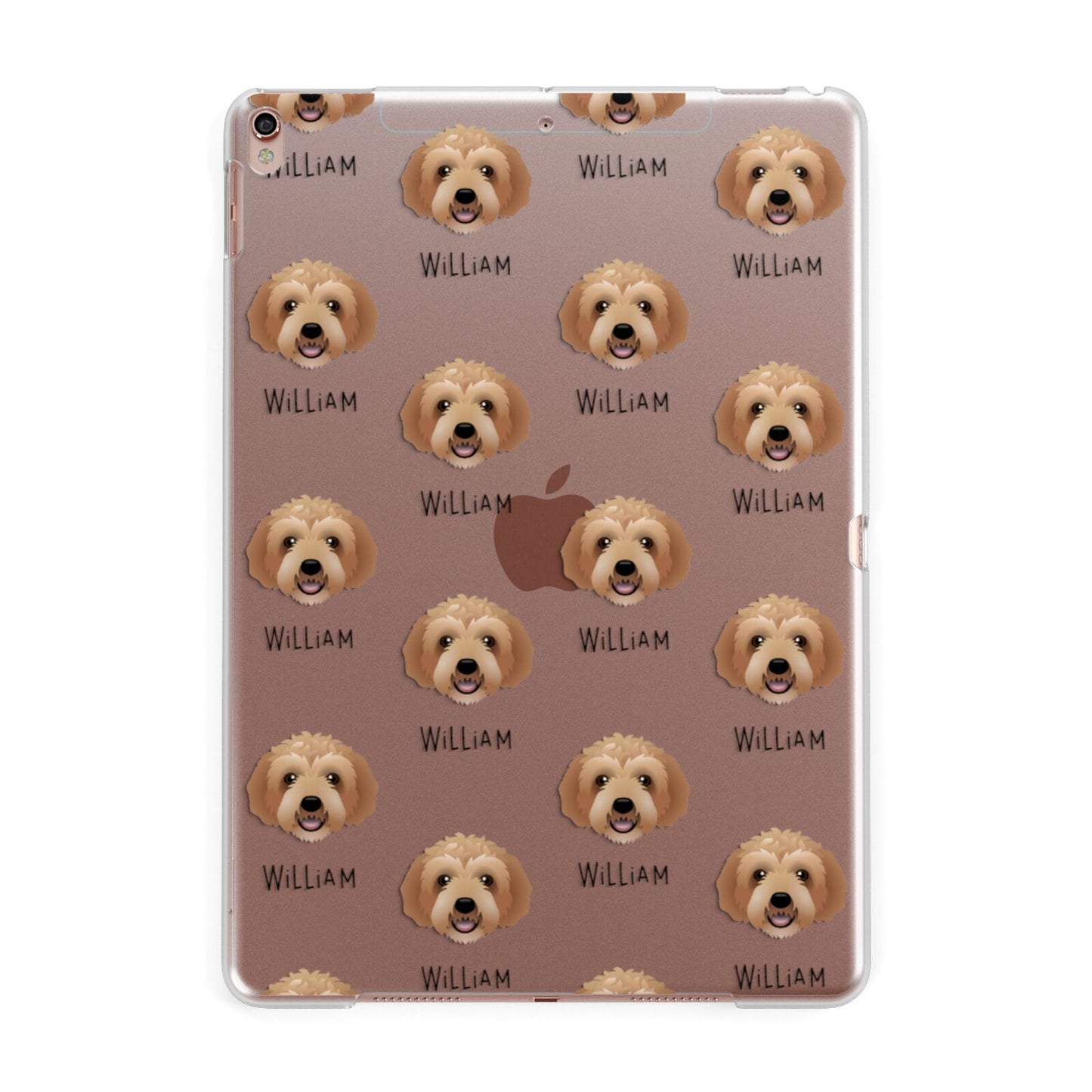 Labradoodle Icon with Name Apple iPad Rose Gold Case