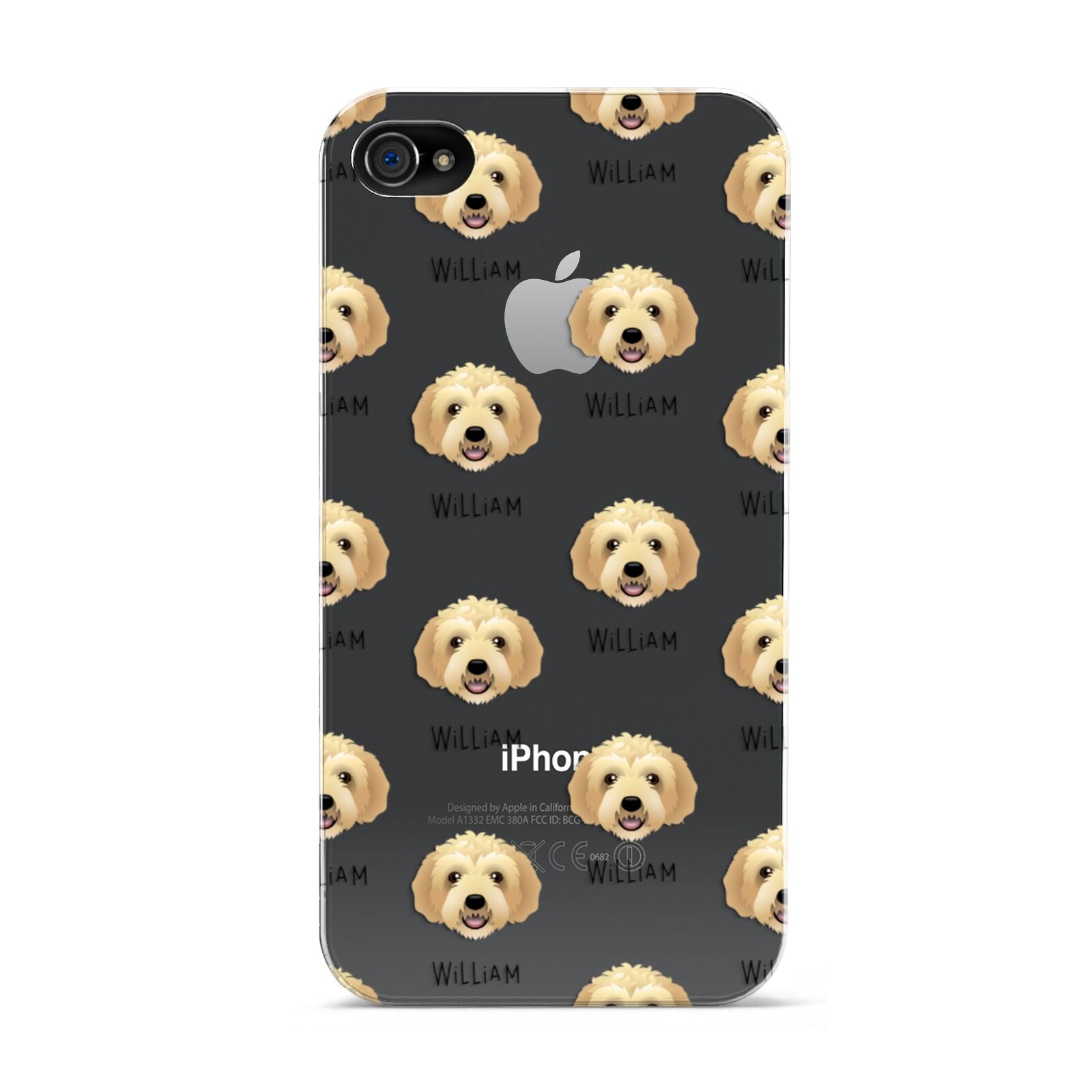 Labradoodle Icon with Name Apple iPhone 4s Case