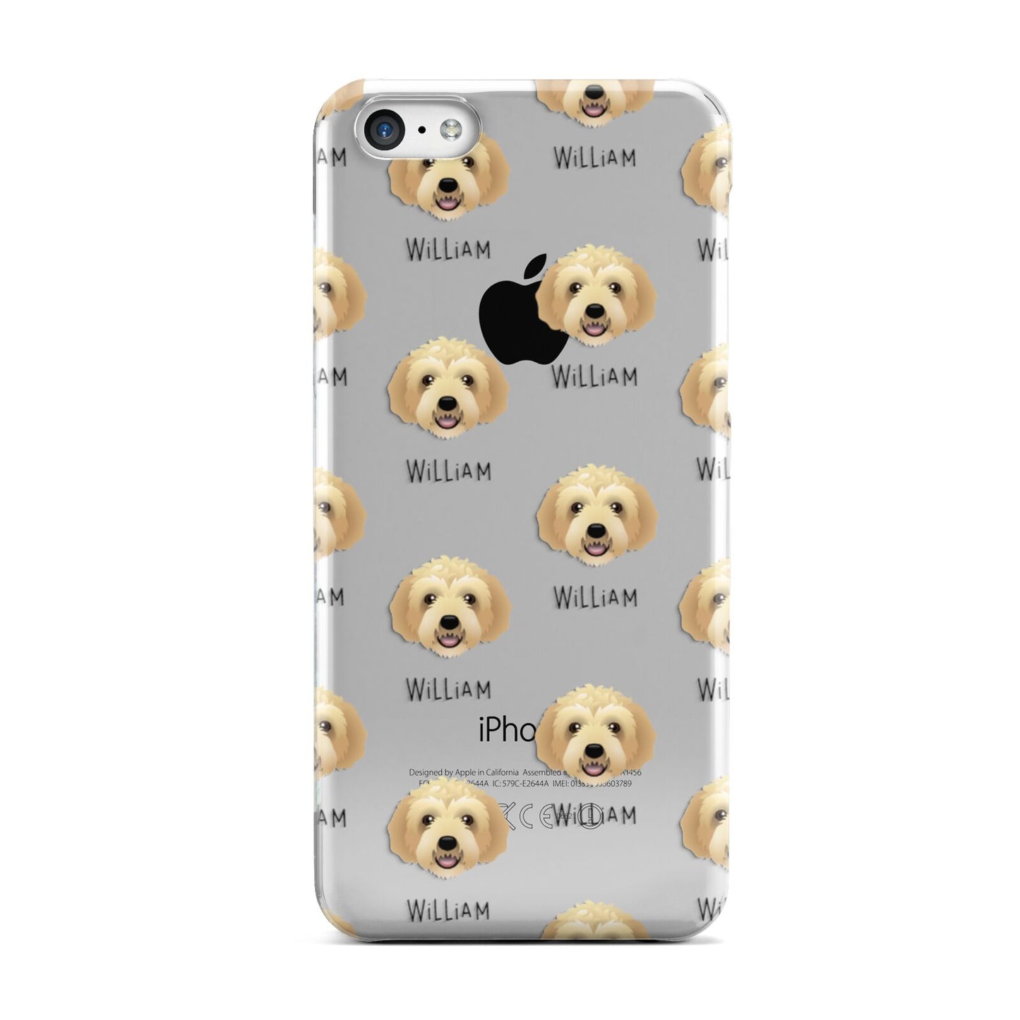 Labradoodle Icon with Name Apple iPhone 5c Case