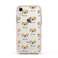 Labradoodle Icon with Name Apple iPhone XR Impact Case Pink Edge on Silver Phone