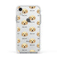 Labradoodle Icon with Name Apple iPhone XR Impact Case White Edge on Silver Phone