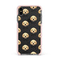 Labradoodle Icon with Name Apple iPhone Xs Max Impact Case Pink Edge on Black Phone