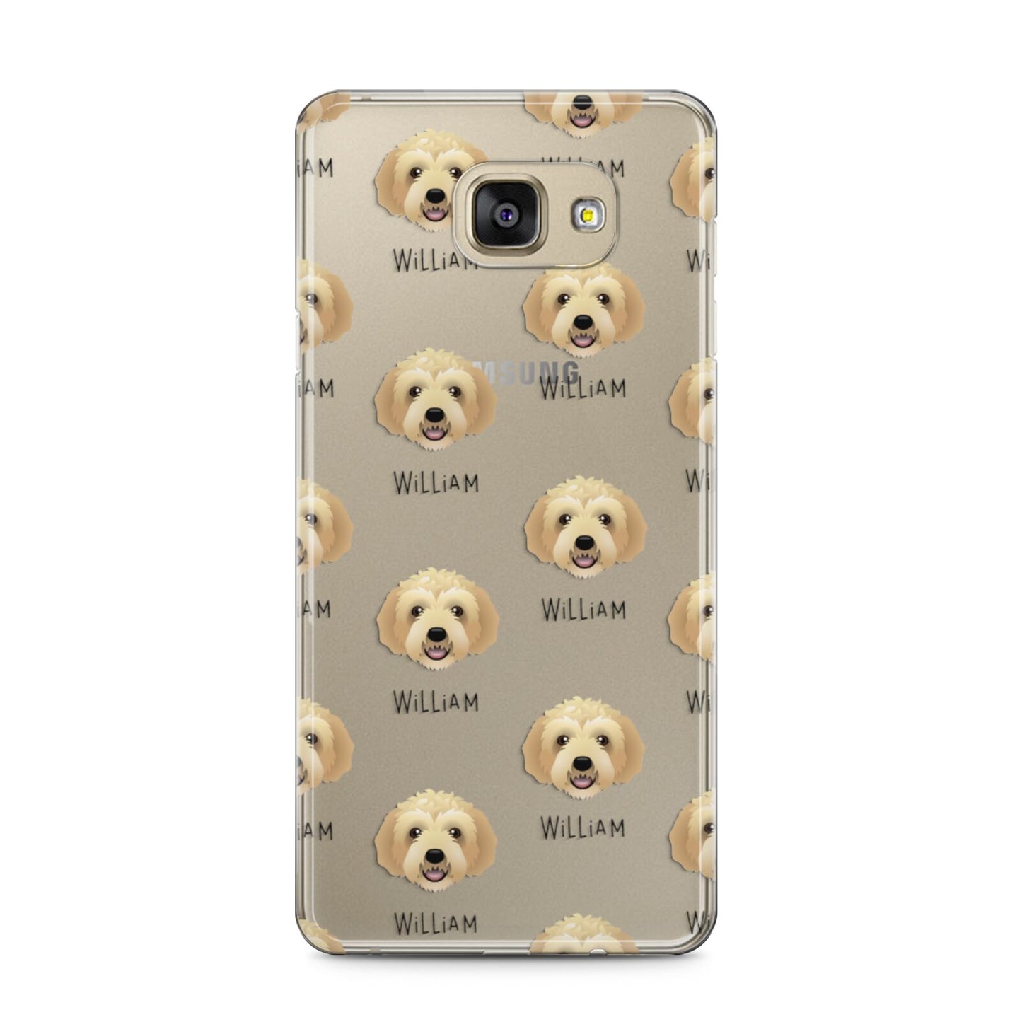 Labradoodle Icon with Name Samsung Galaxy A5 2016 Case on gold phone