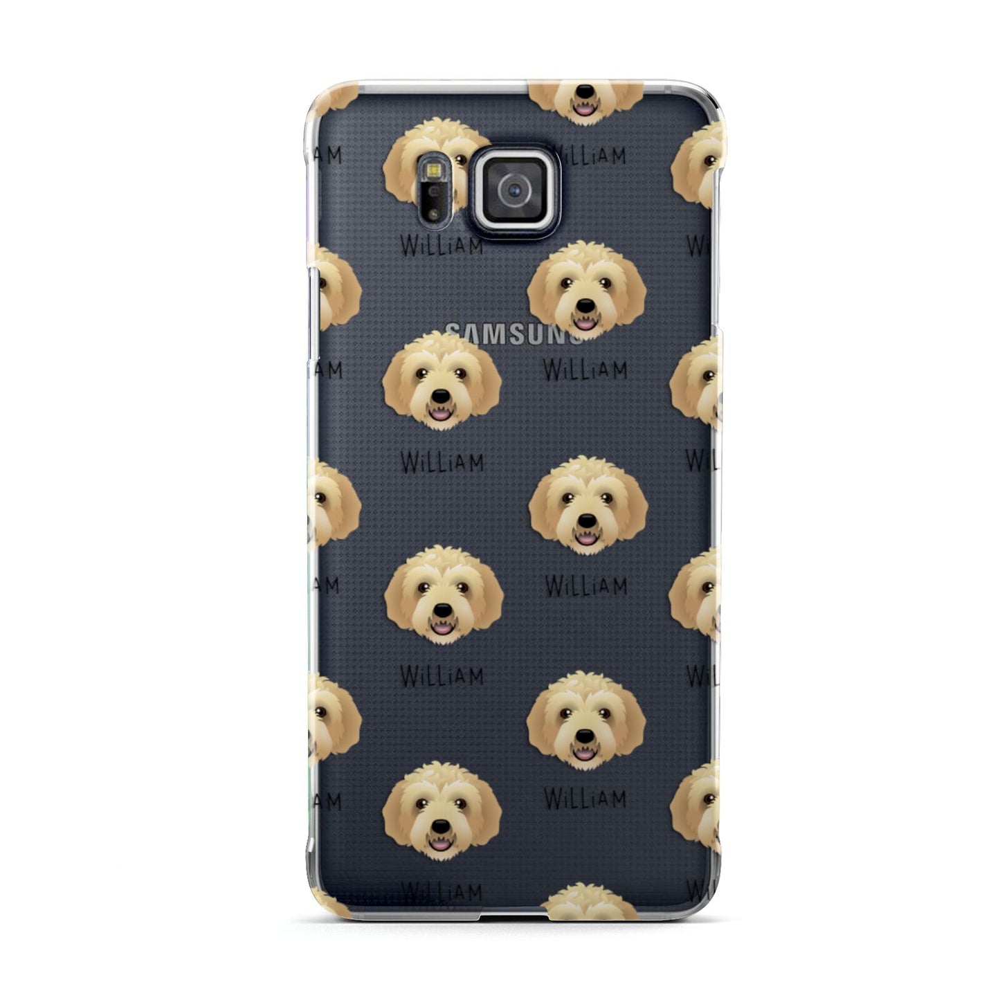 Labradoodle Icon with Name Samsung Galaxy Alpha Case