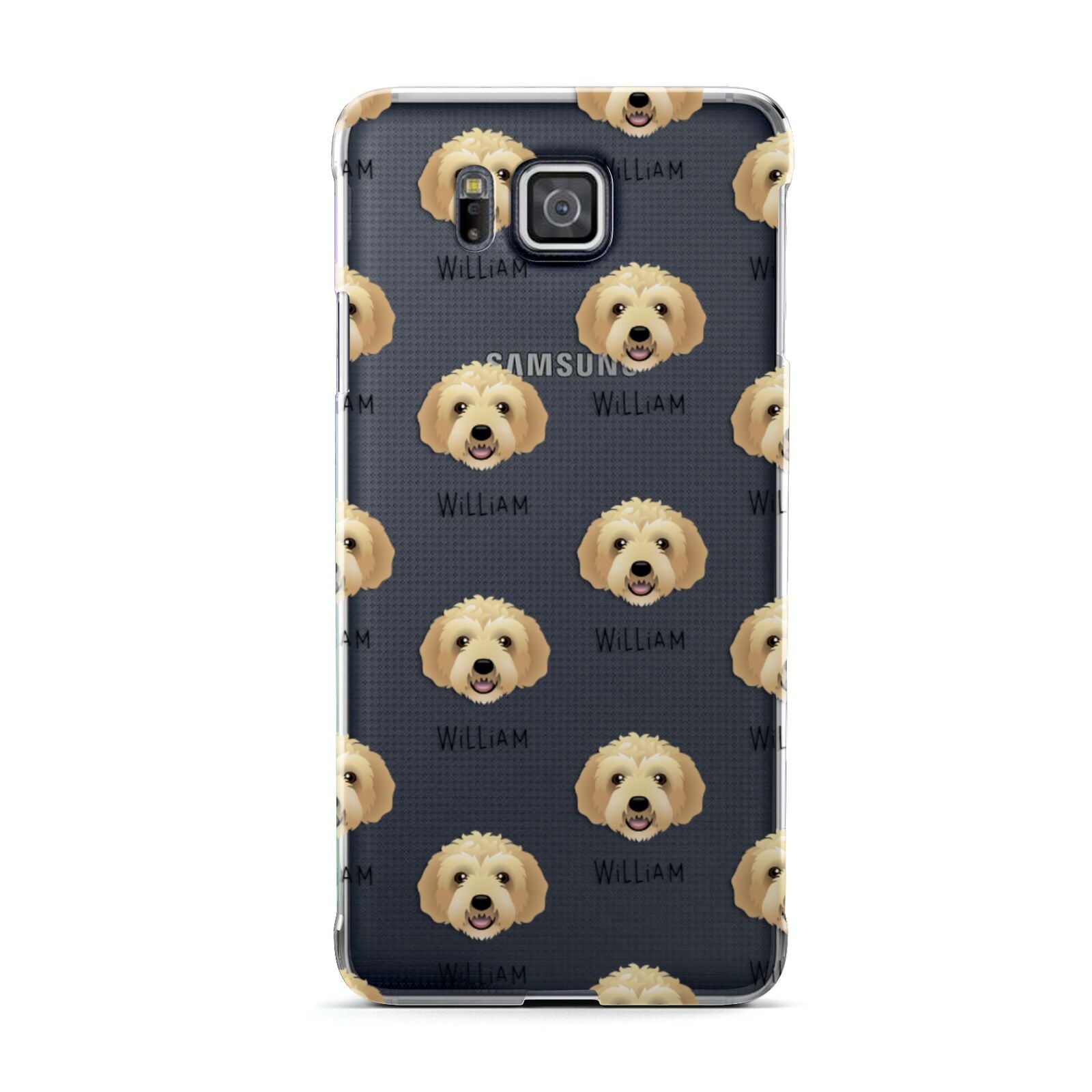 Labradoodle Icon with Name Samsung Galaxy Alpha Case
