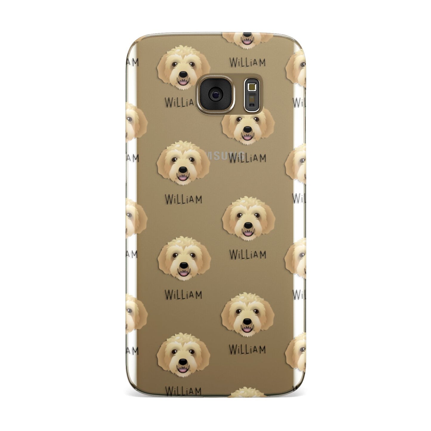 Labradoodle Icon with Name Samsung Galaxy Case