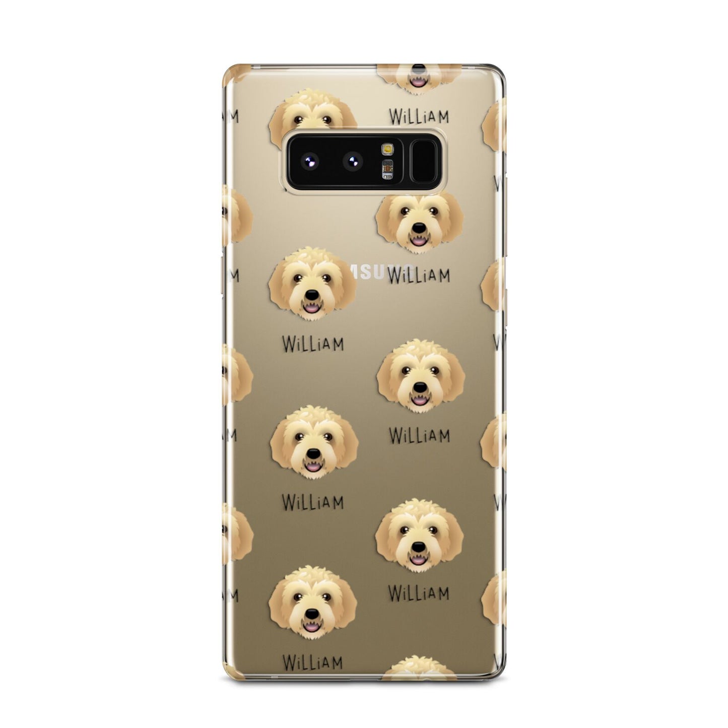 Labradoodle Icon with Name Samsung Galaxy Note 8 Case