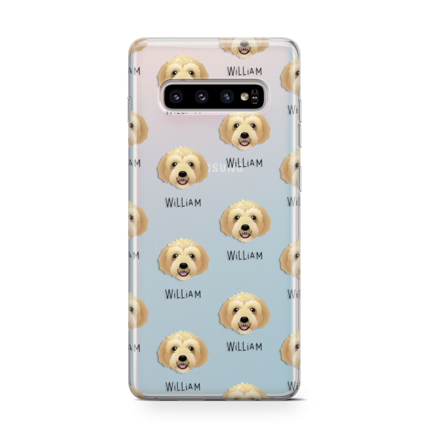 Labradoodle Icon with Name Samsung Galaxy S10 Case