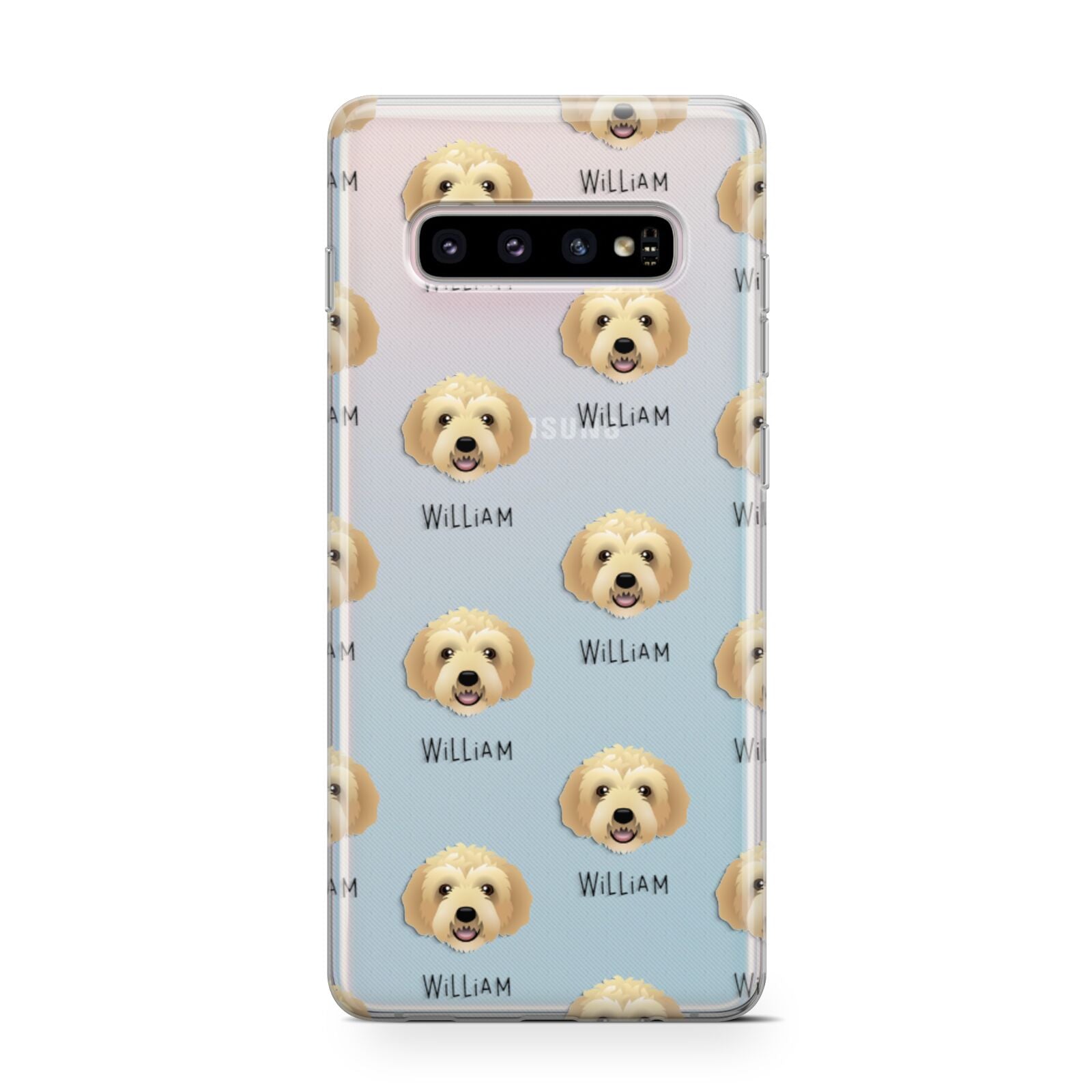 Labradoodle Icon with Name Samsung Galaxy S10 Case