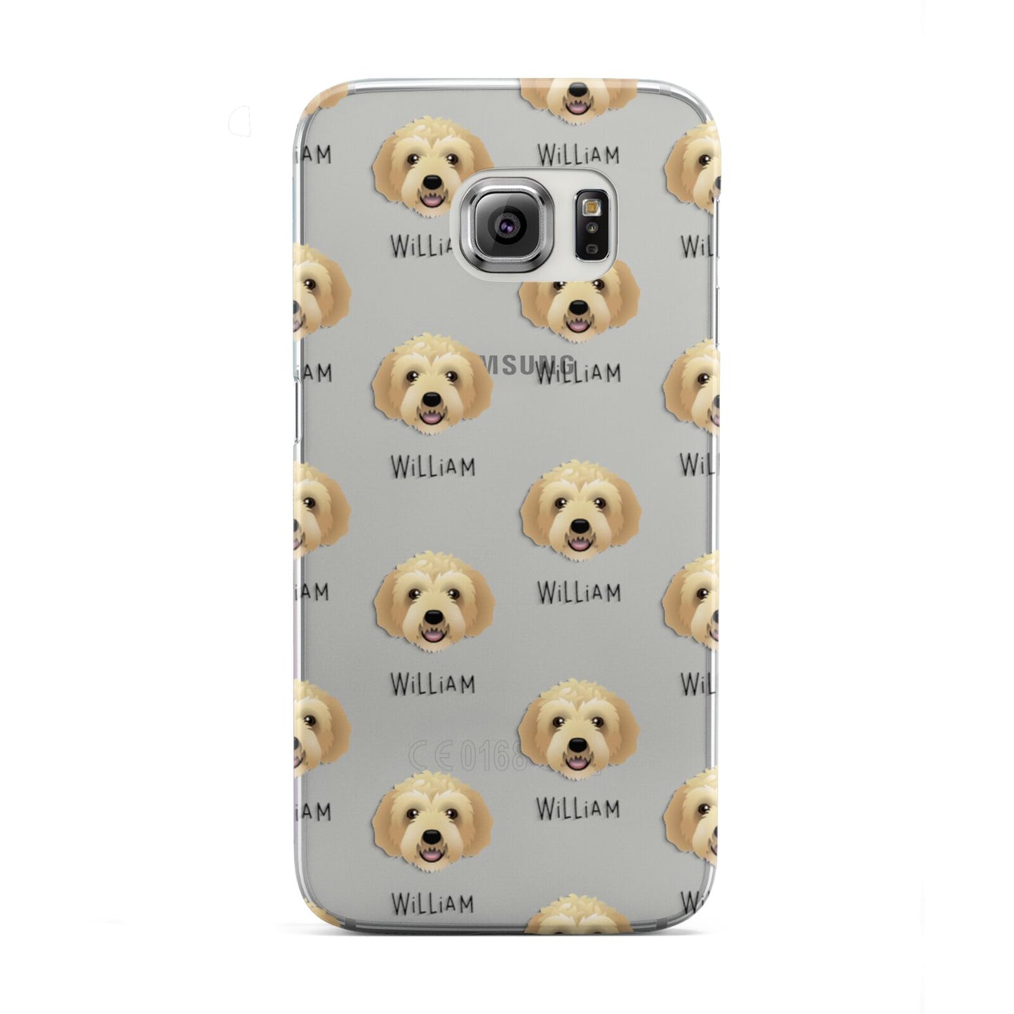 Labradoodle Icon with Name Samsung Galaxy S6 Edge Case