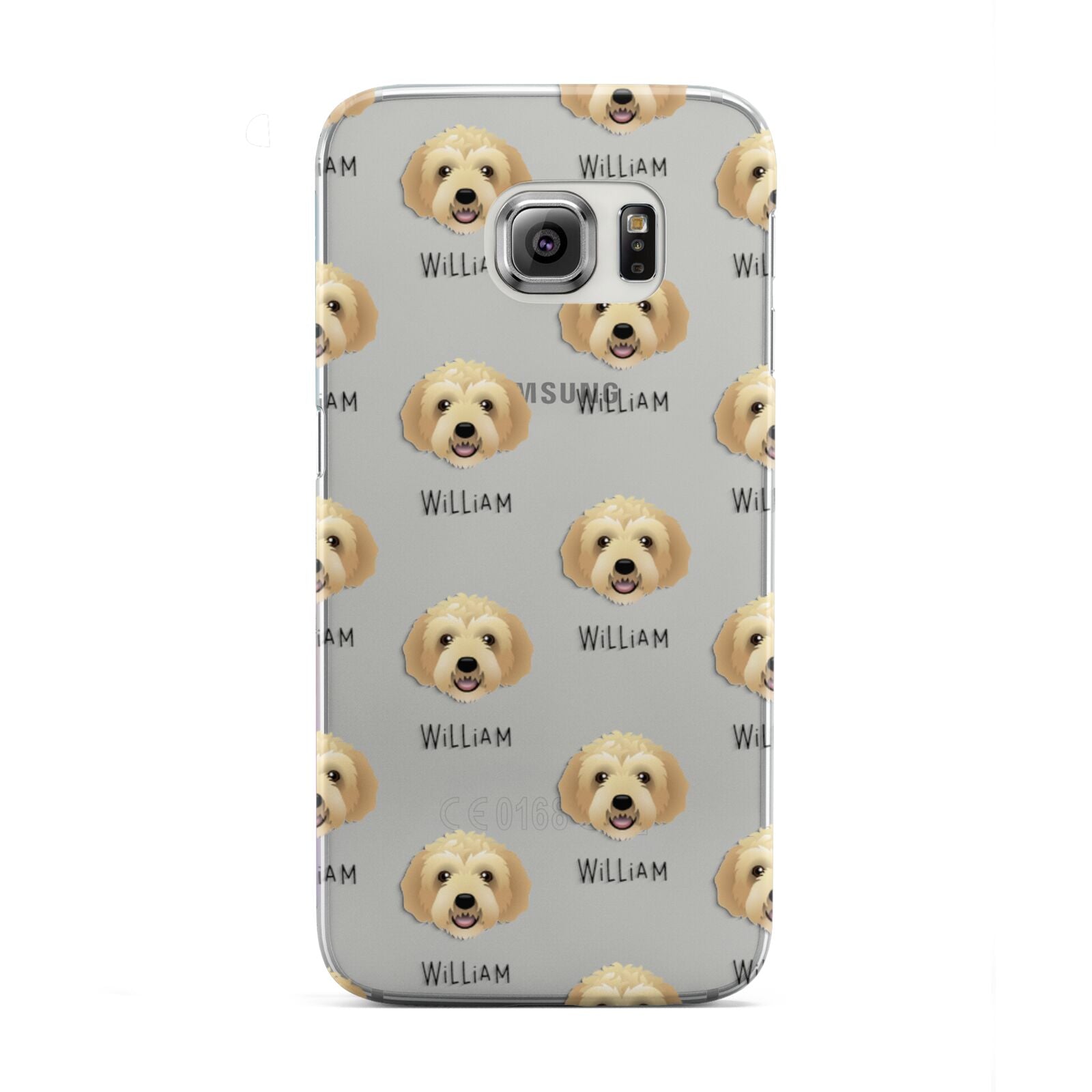 Labradoodle Icon with Name Samsung Galaxy S6 Edge Case
