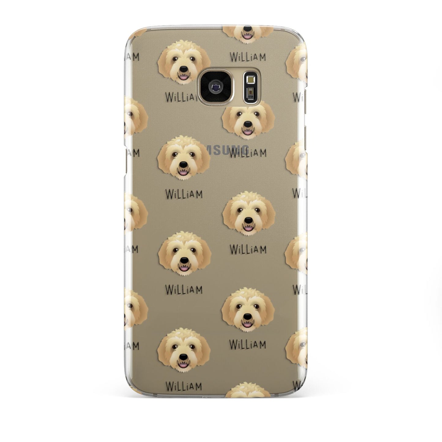 Labradoodle Icon with Name Samsung Galaxy S7 Edge Case