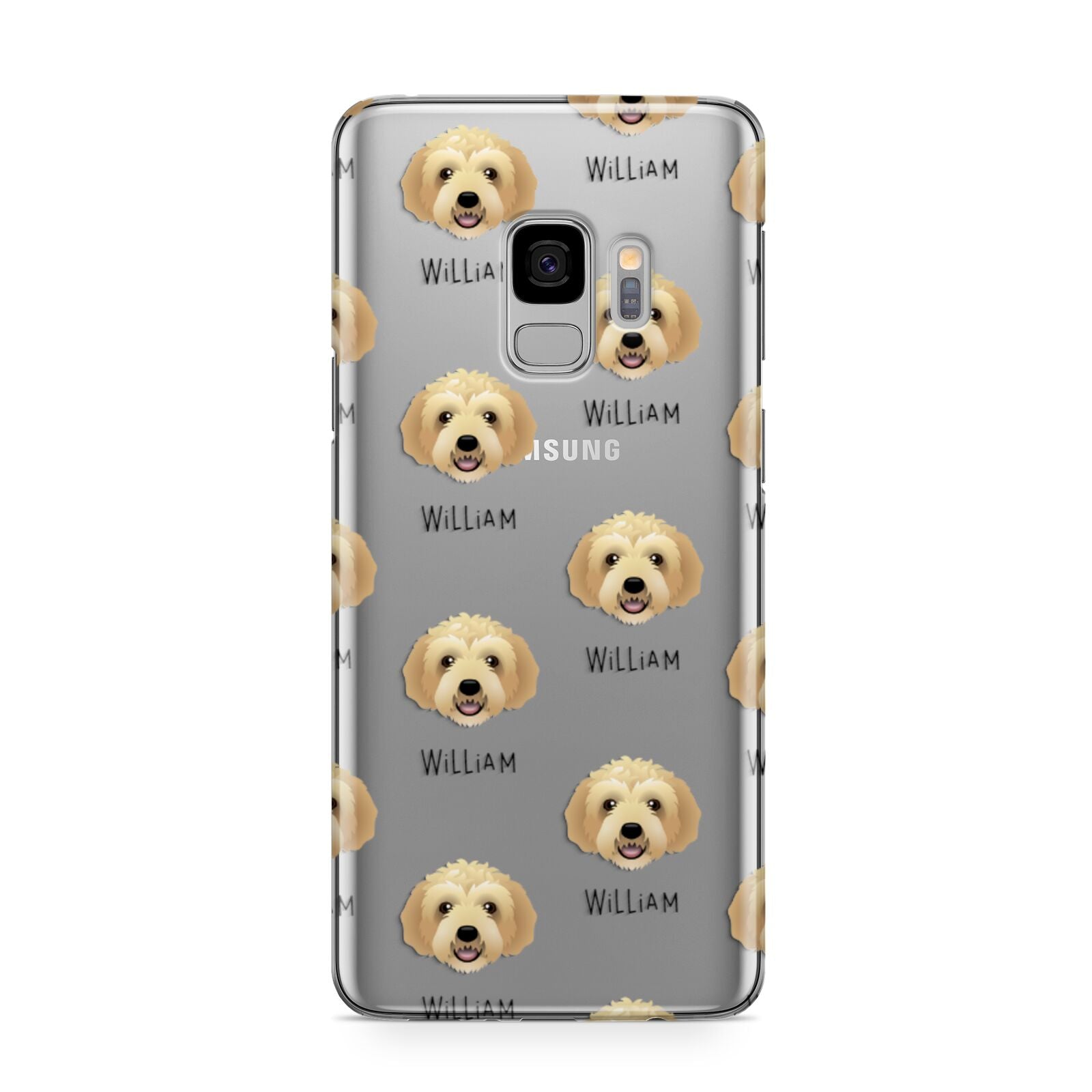 Labradoodle Icon with Name Samsung Galaxy S9 Case