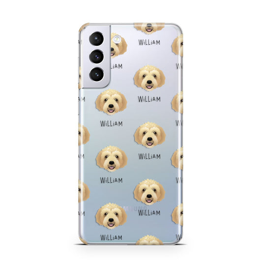 Labradoodle Icon with Name Samsung S21 Plus Phone Case