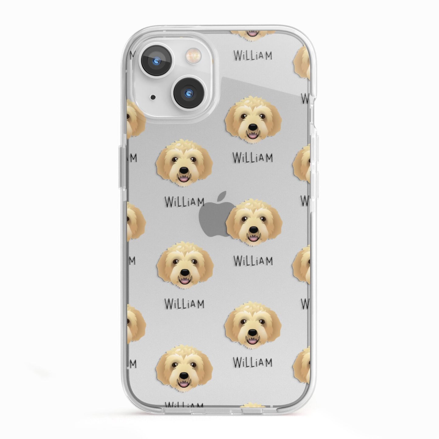 Labradoodle Icon with Name iPhone 13 TPU Impact Case with White Edges