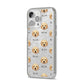 Labradoodle Icon with Name iPhone 14 Pro Max Glitter Tough Case Silver Angled Image