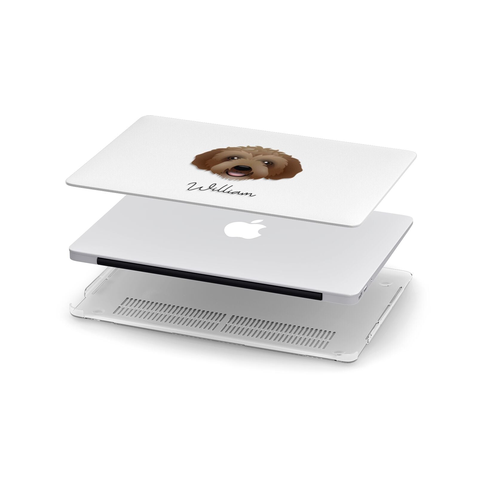 Labradoodle Personalised Apple MacBook Case in Detail