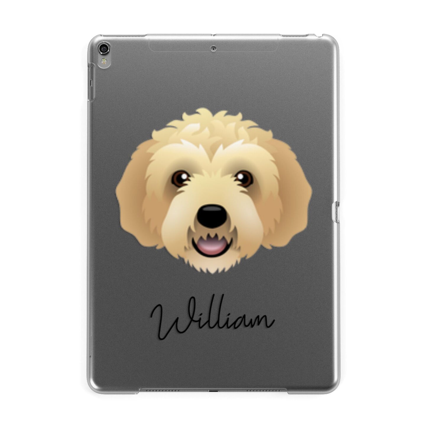 Labradoodle Personalised Apple iPad Grey Case