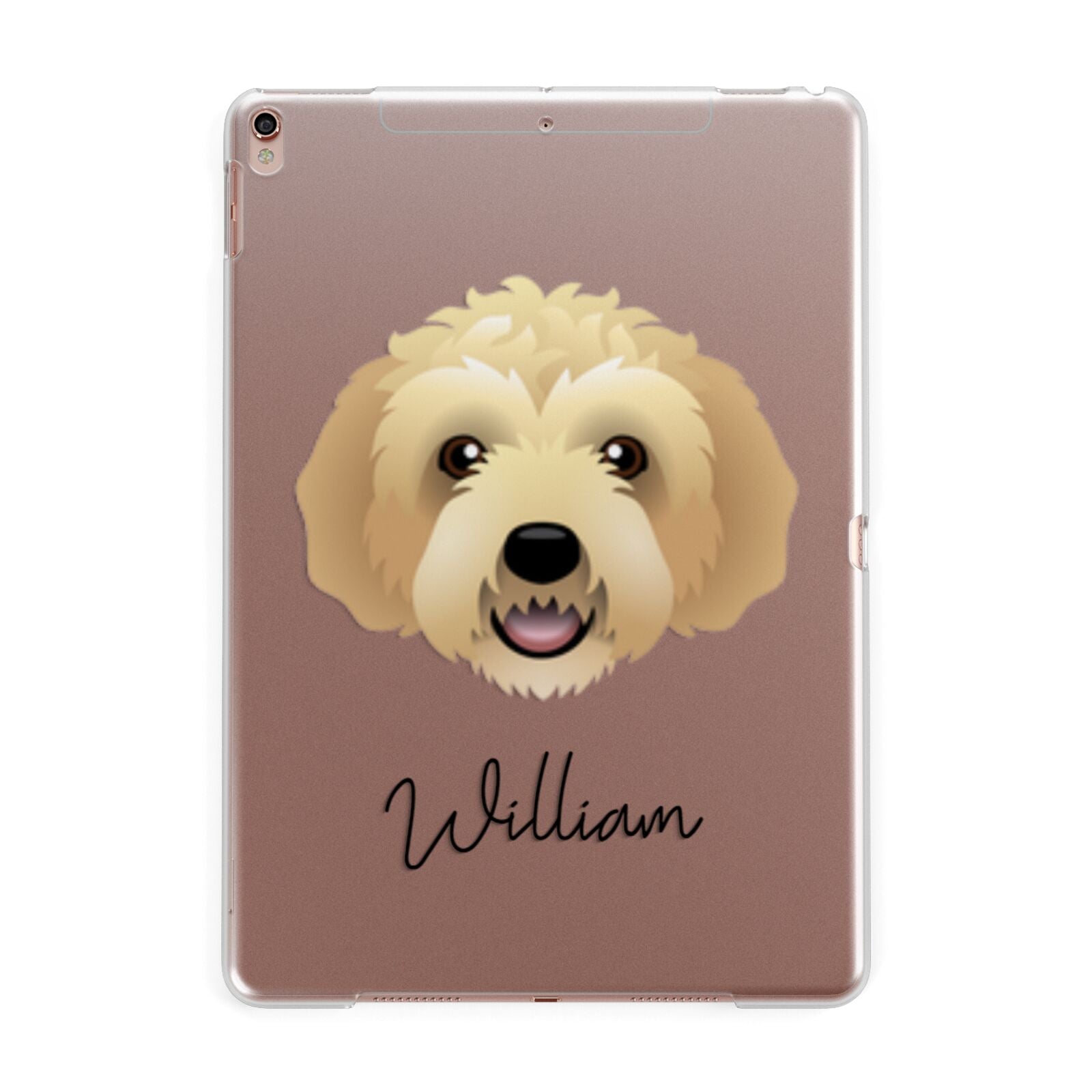 Labradoodle Personalised Apple iPad Rose Gold Case