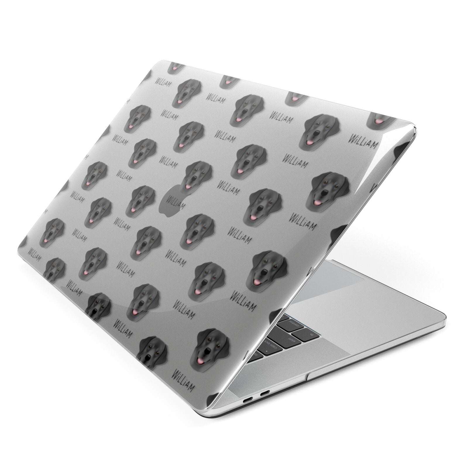 Labrador Retriever Icon with Name Apple MacBook Case Side View