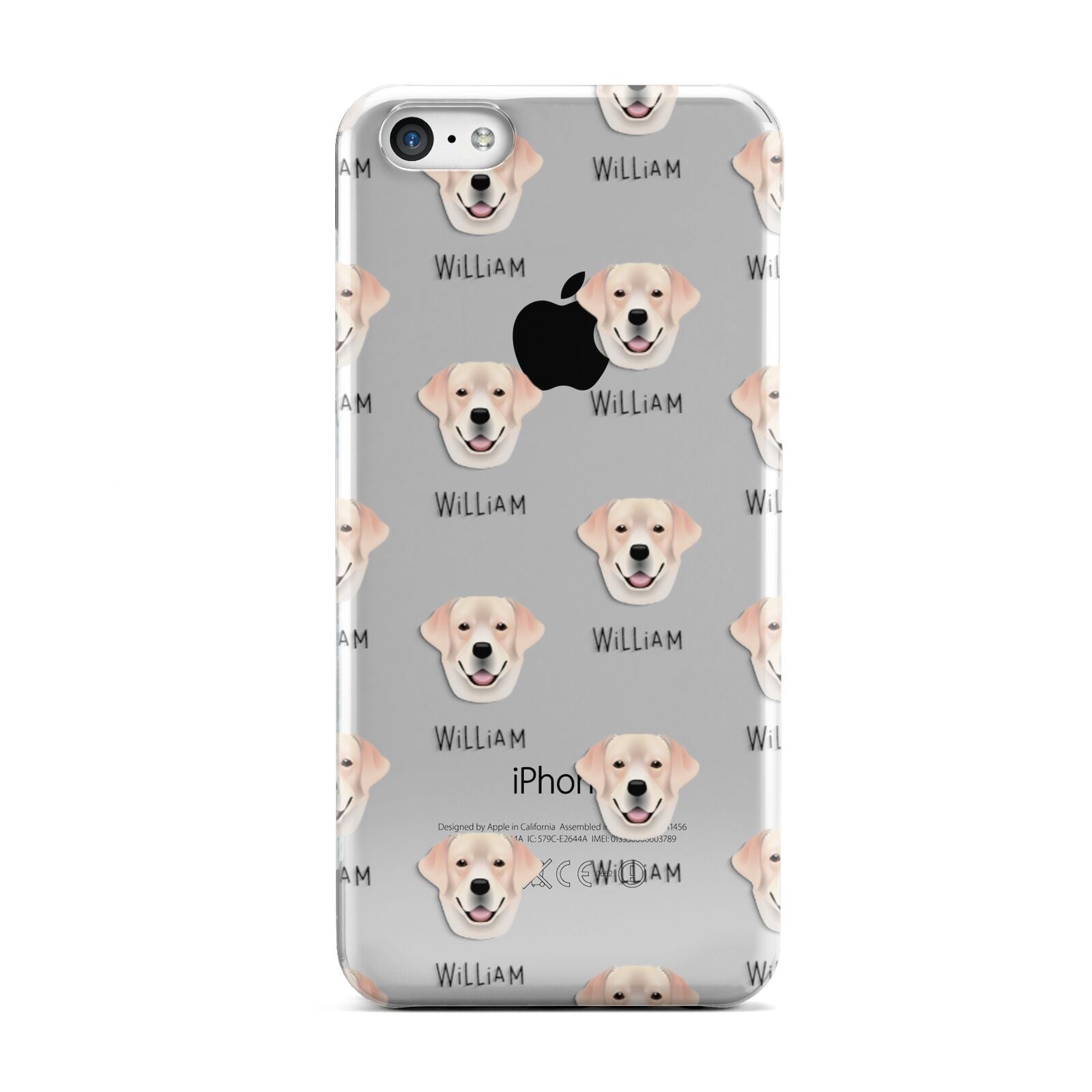 Labrador Retriever Icon with Name Apple iPhone 5c Case