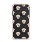 Labrador Retriever Icon with Name Apple iPhone Xs Max Impact Case Pink Edge on Black Phone