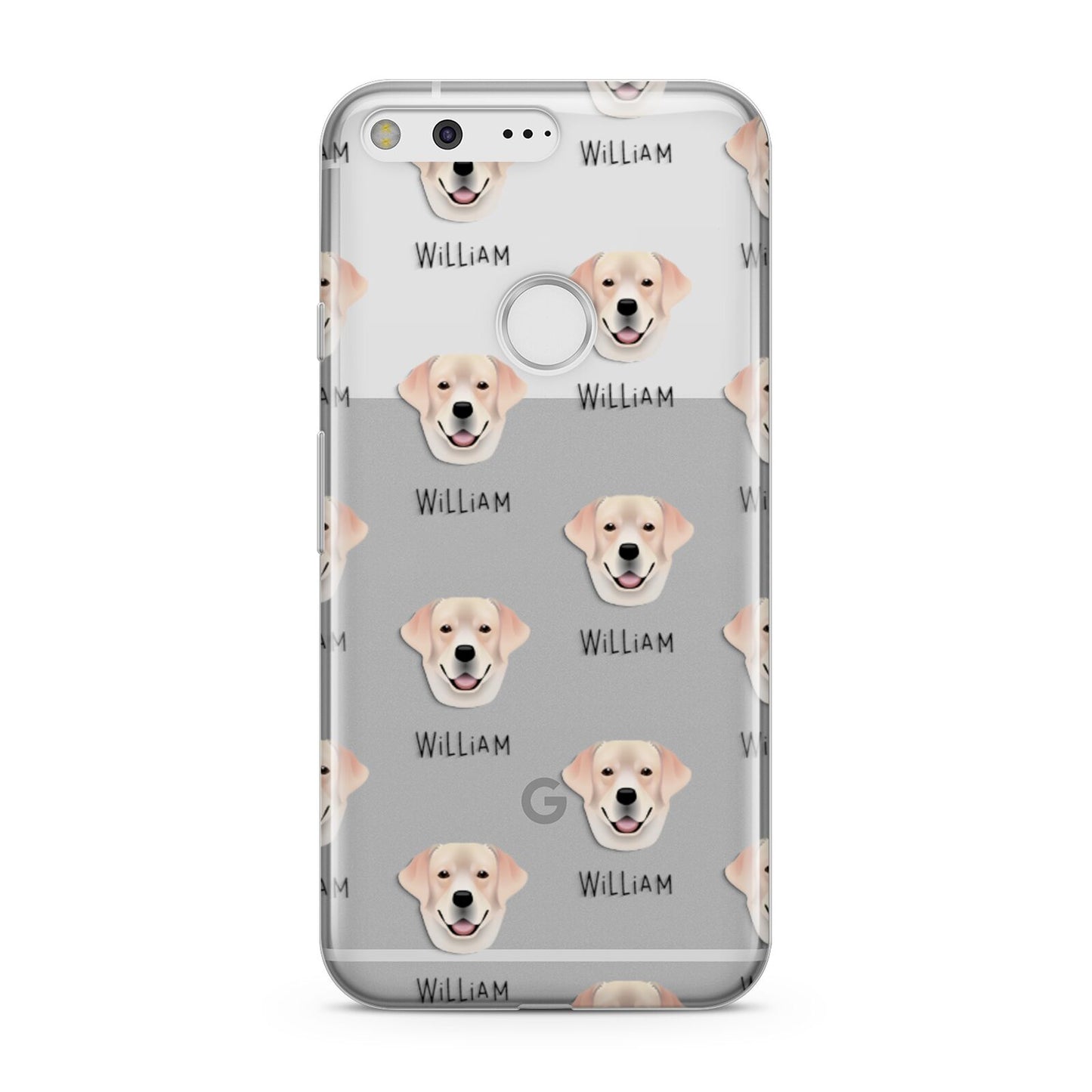 Labrador Retriever Icon with Name Google Pixel Case