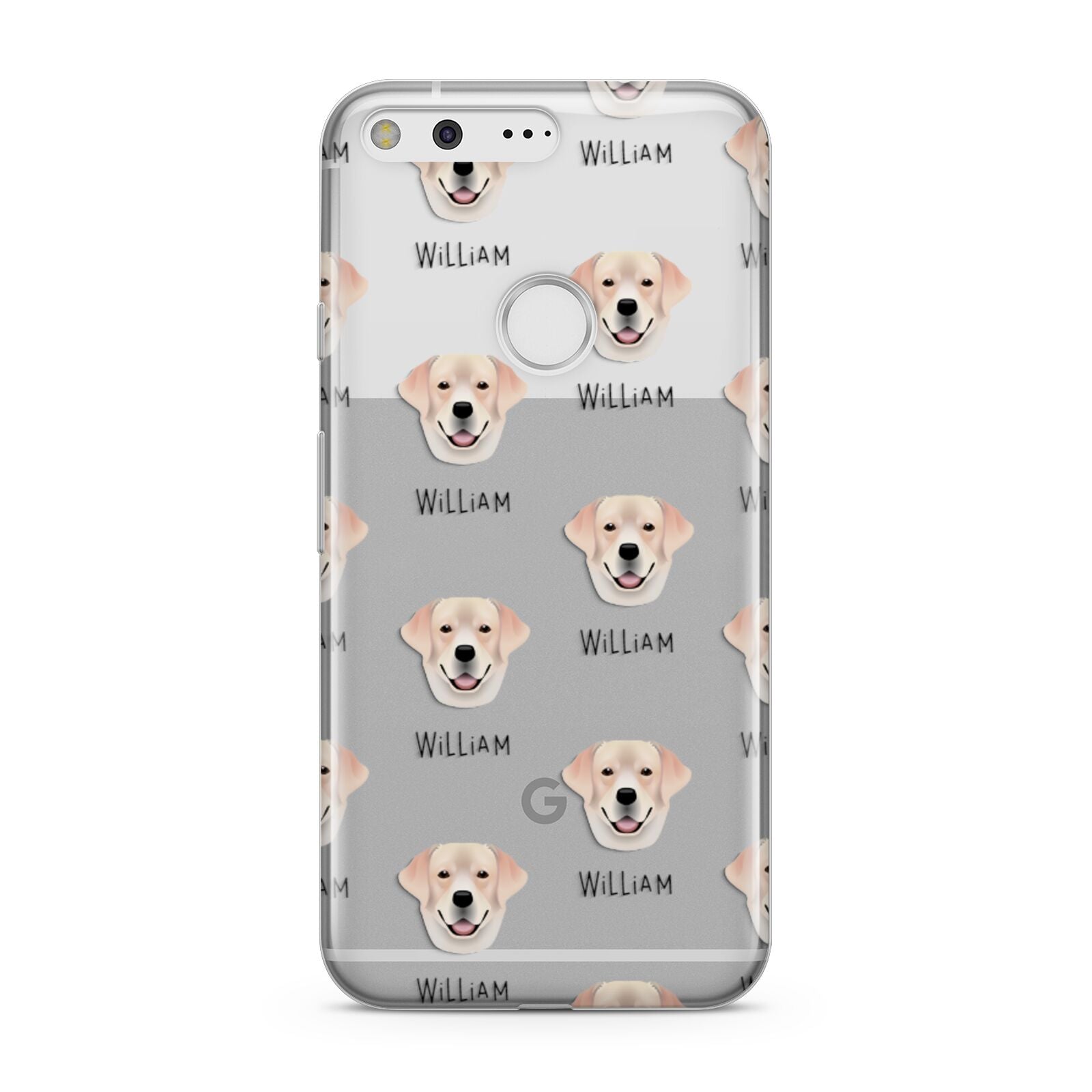 Labrador Retriever Icon with Name Google Pixel Case