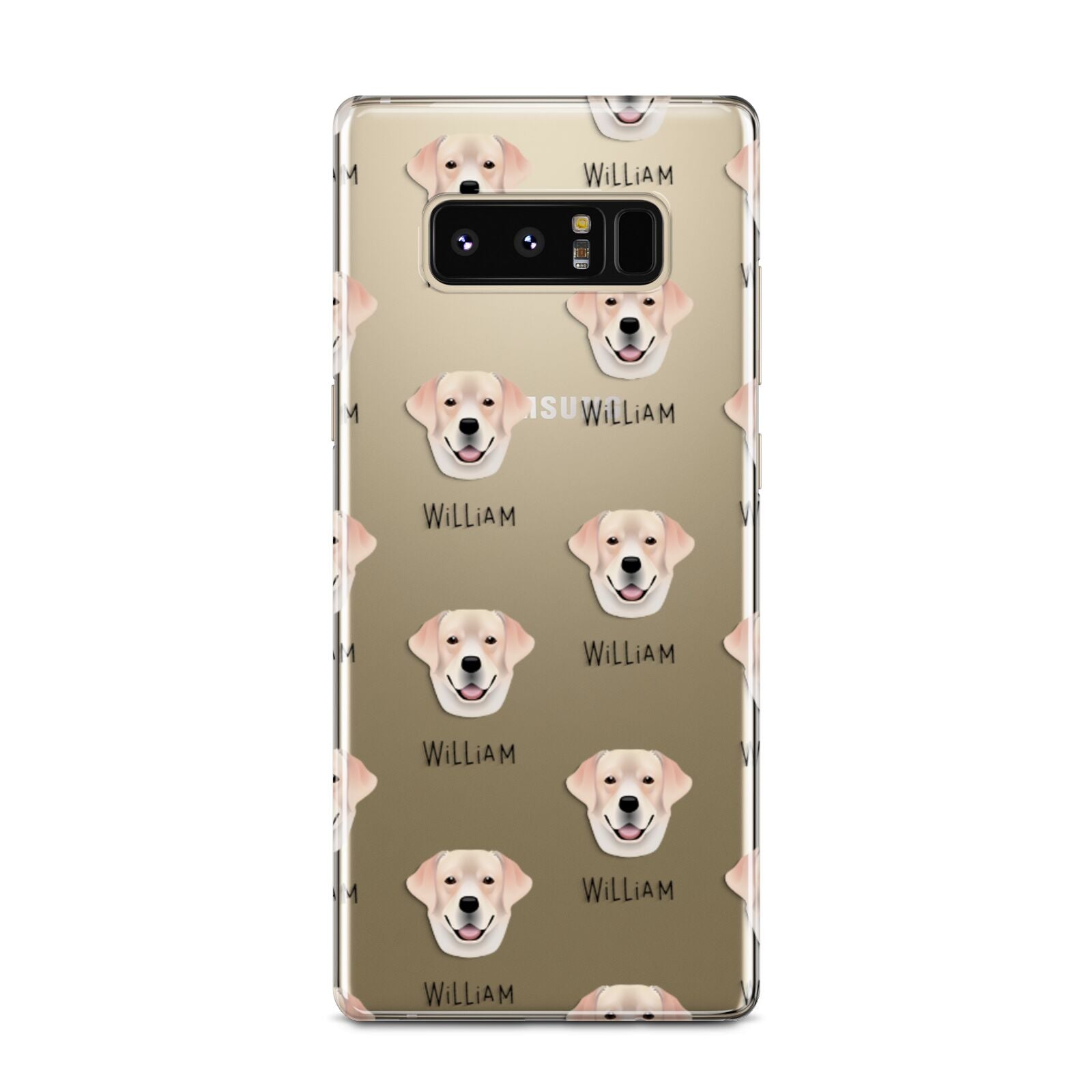 Labrador Retriever Icon with Name Samsung Galaxy Note 8 Case