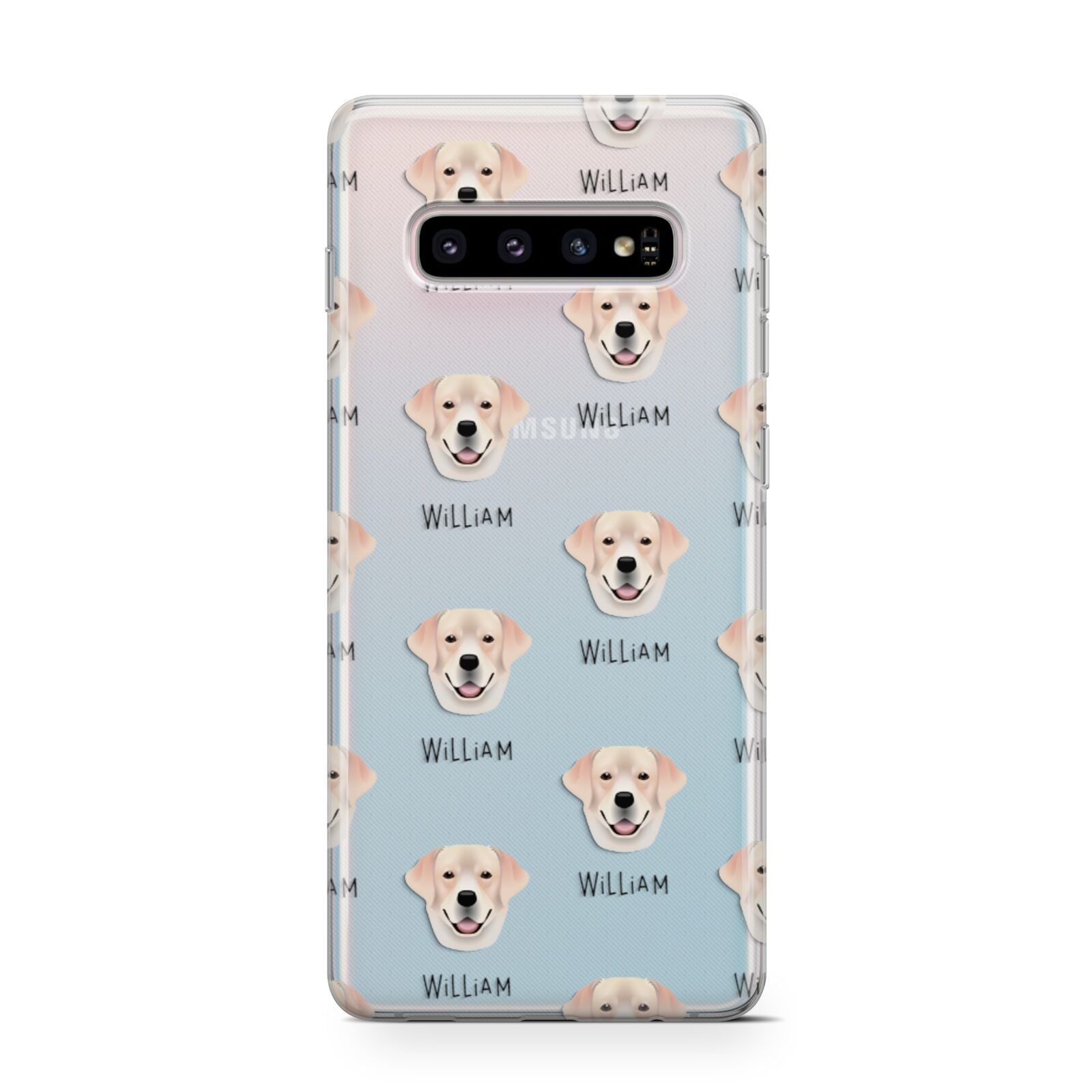 Labrador Retriever Icon with Name Samsung Galaxy S10 Case