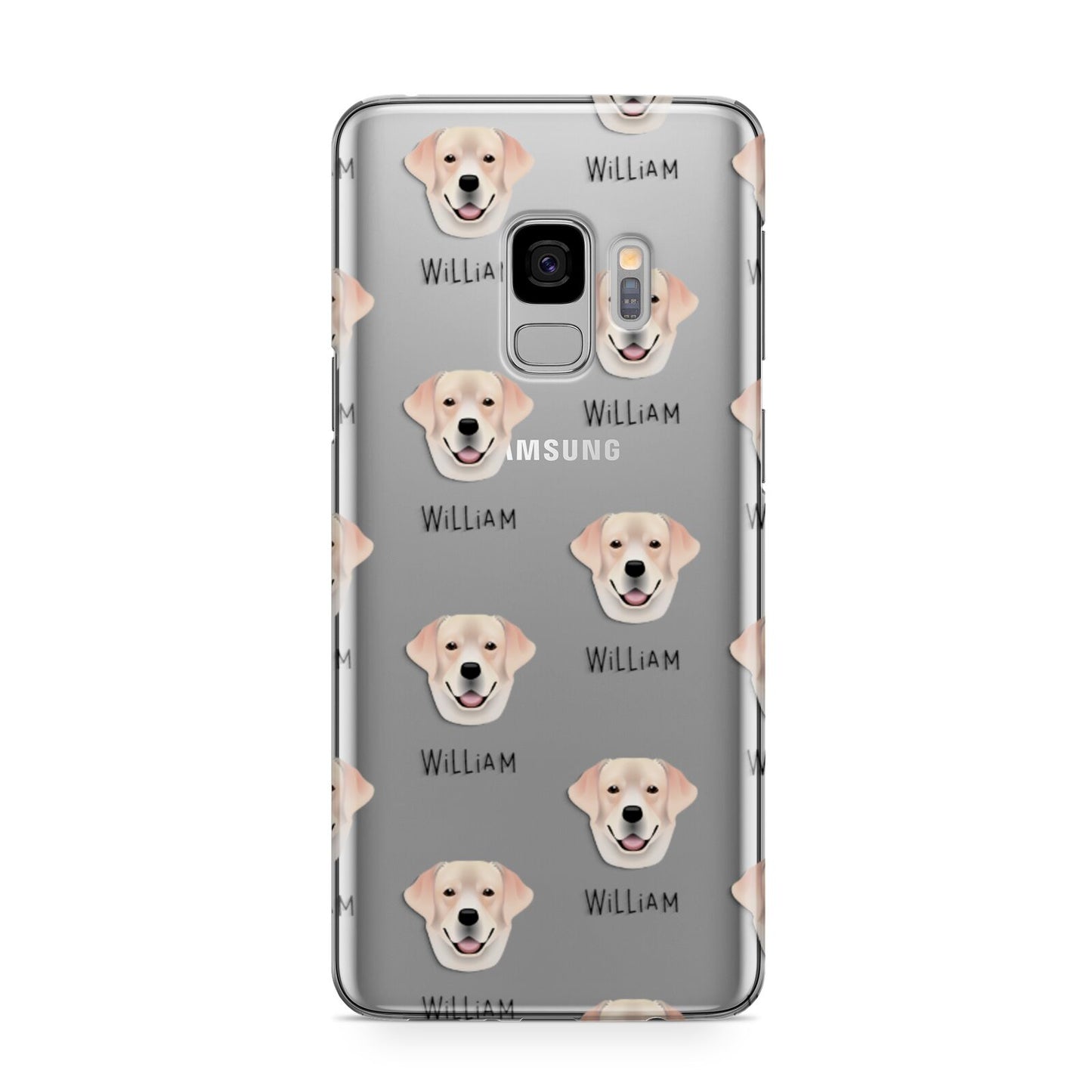 Labrador Retriever Icon with Name Samsung Galaxy S9 Case