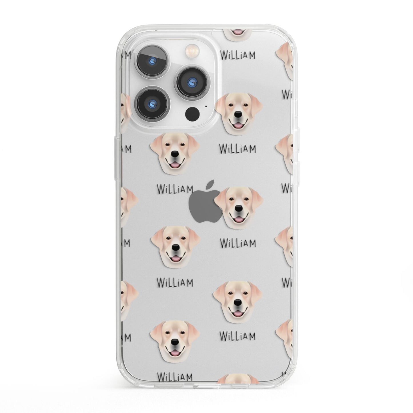 Labrador Retriever Icon with Name iPhone 13 Pro Clear Bumper Case