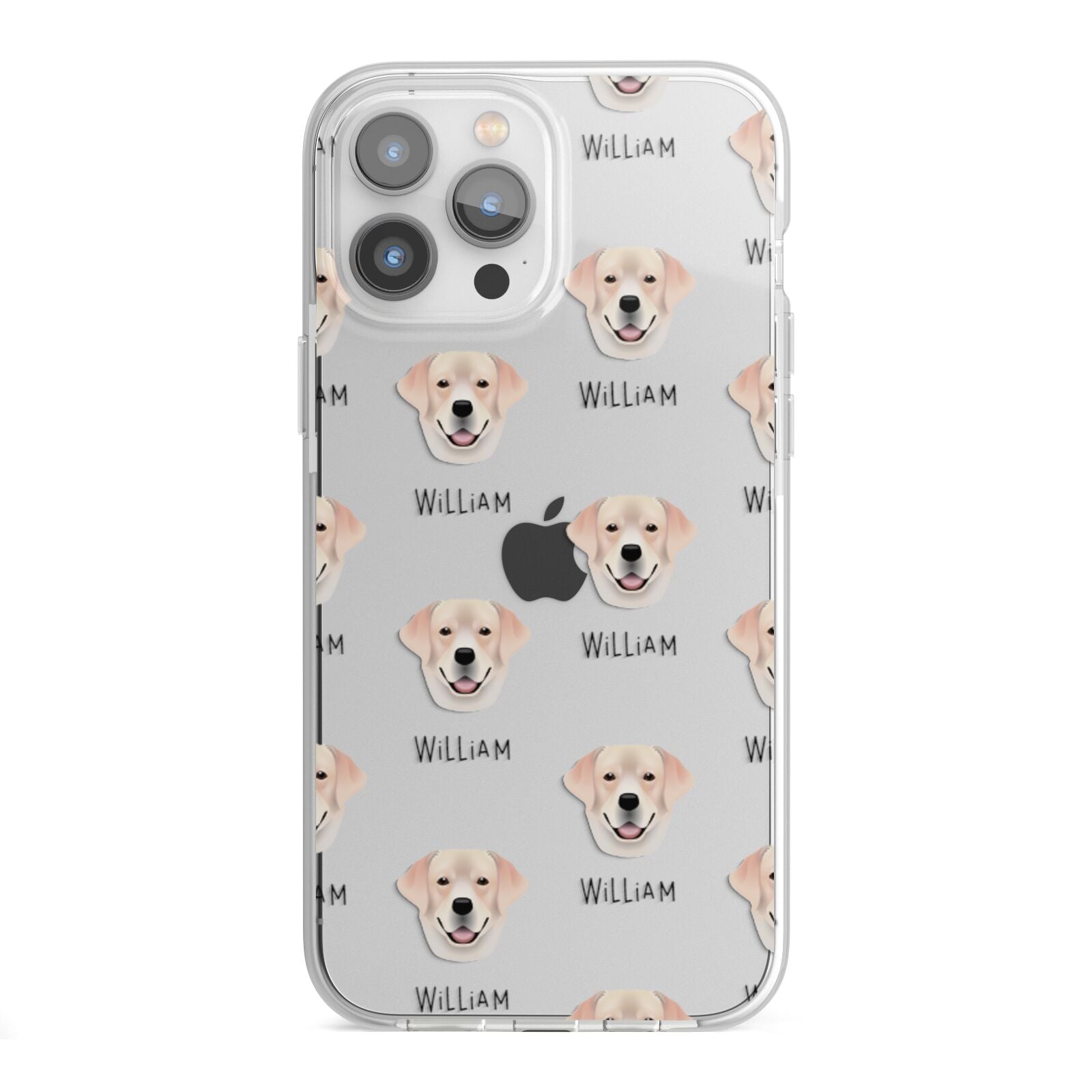 Labrador Retriever Icon with Name iPhone 13 Pro Max TPU Impact Case with White Edges