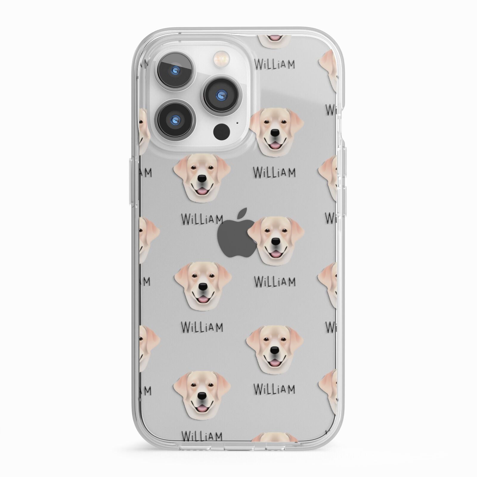 Labrador Retriever Icon with Name iPhone 13 Pro TPU Impact Case with White Edges
