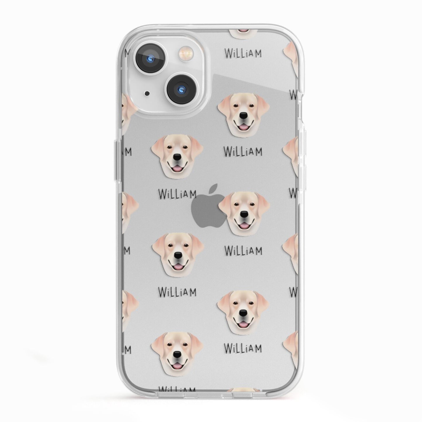 Labrador Retriever Icon with Name iPhone 13 TPU Impact Case with White Edges