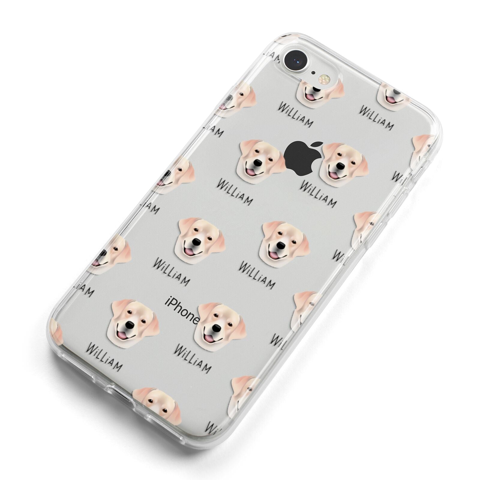 Labrador Retriever Icon with Name iPhone 8 Bumper Case on Silver iPhone Alternative Image