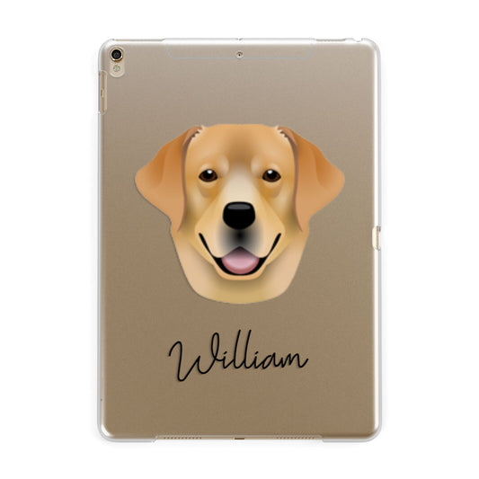 Labrador Retriever Personalised Apple iPad Gold Case
